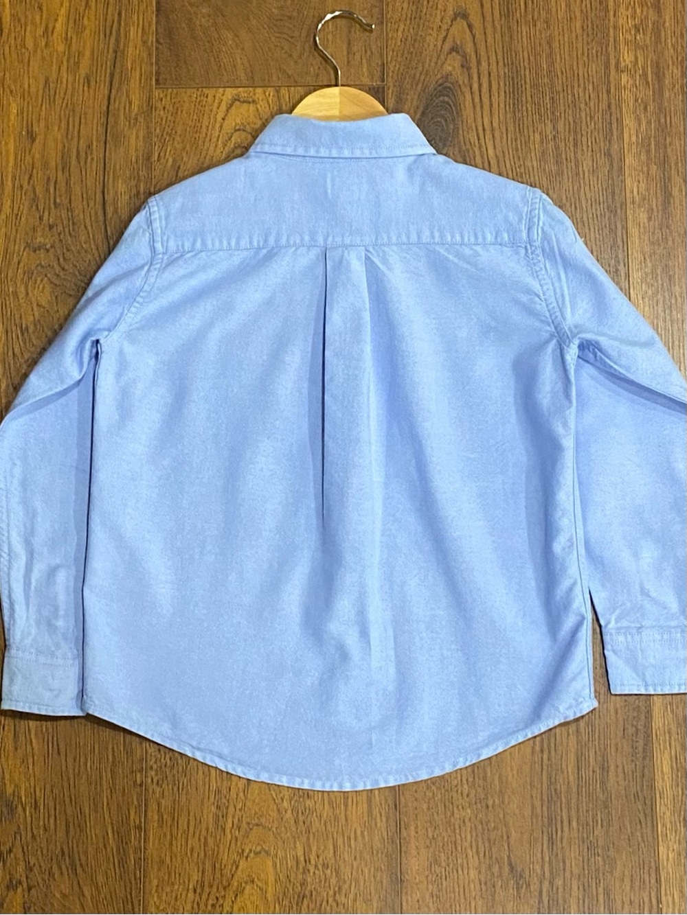 Janie and Jack Boys Blue Oxford Shirt with Tan Bear Sweater Vest Size 6 - Picture 10 of 15